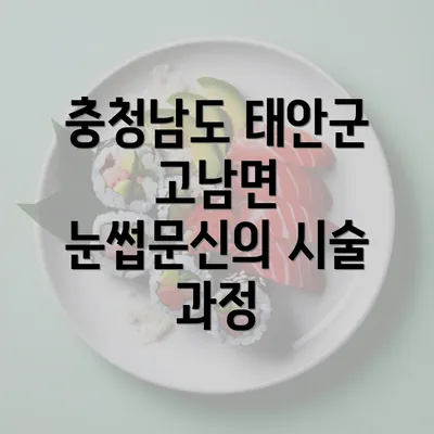 충청남도 태안군 고남면 눈썹문신의 시술 과정