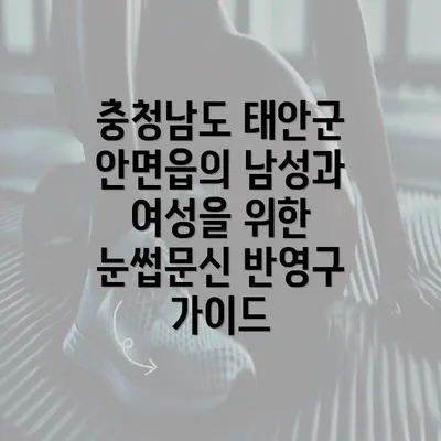 충청남도 태안군 안면읍의 남성과 여성을 위한 눈썹문신 반영구 가이드