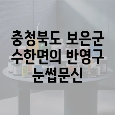 충청북도 보은군 수한면의 반영구 눈썹문신