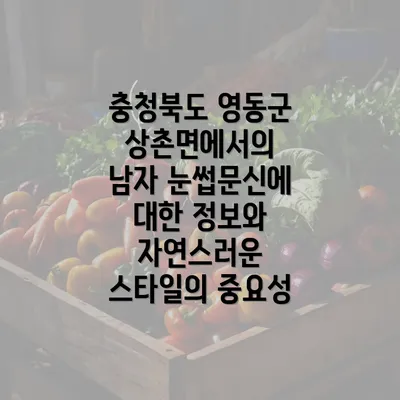 충청북도 영동군 상촌면에서의 남자 눈썹문신에 대한 정보와 자연스러운 스타일의 중요성