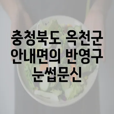 충청북도 옥천군 안내면의 반영구 눈썹문신