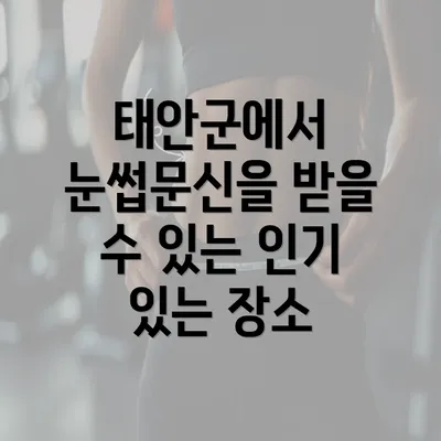 태안군에서 눈썹문신을 받을 수 있는 인기 있는 장소