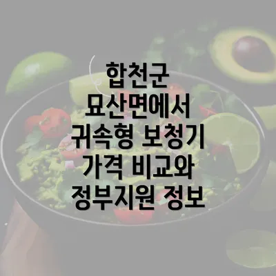 합천군 묘산면에서 귀속형 보청기 가격 비교와 정부지원 정보