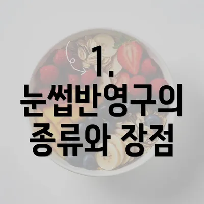 1. 눈썹반영구의 종류와 장점