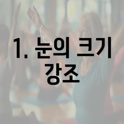 1. 눈의 크기 강조