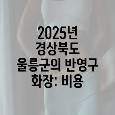 2025년 경상북도 울릉군의 반영구 화장: 비용