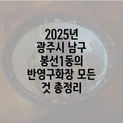 2025년 광주시 남구 봉선1동의 반영구화장 모든 것 총정리