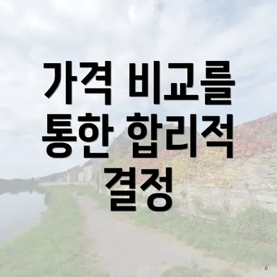 가격 비교를 통한 합리적 결정