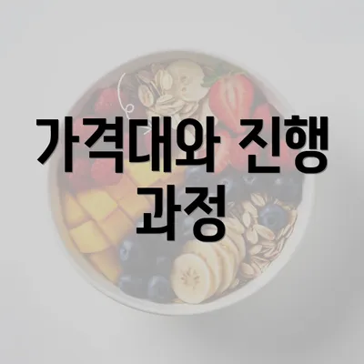 가격대와 진행 과정