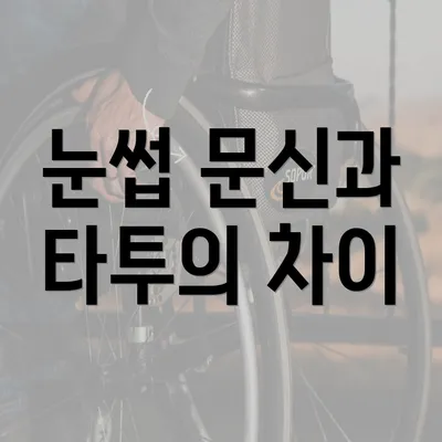 눈썹 문신과 타투의 차이