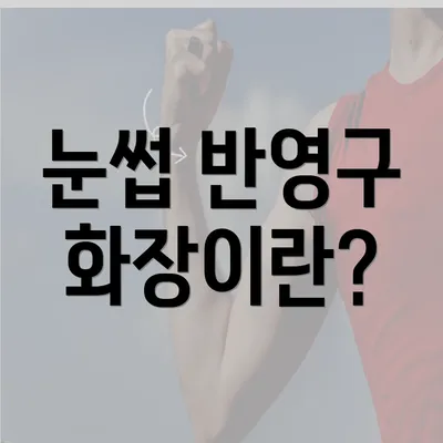 눈썹 반영구 화장이란?