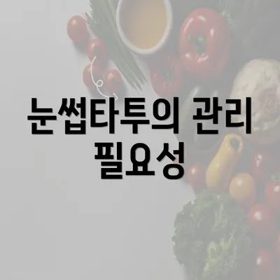 눈썹타투의 관리 필요성