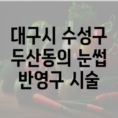 대구시 수성구 두산동의 눈썹 반영구 시술