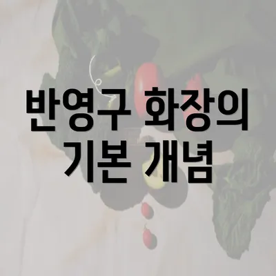 반영구 화장의 기본 개념