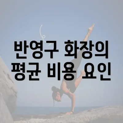 반영구 화장의 평균 비용 요인