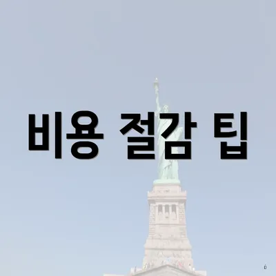 비용 절감 팁