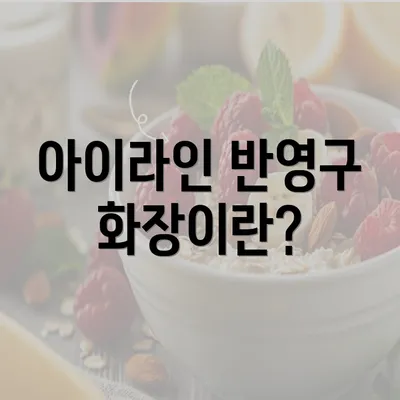 아이라인 반영구 화장이란?