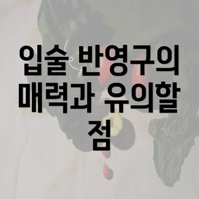 입술 반영구의 매력과 유의할 점