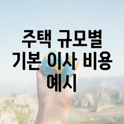 주택 규모별 기본 이사 비용 예시