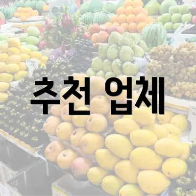 추천 업체