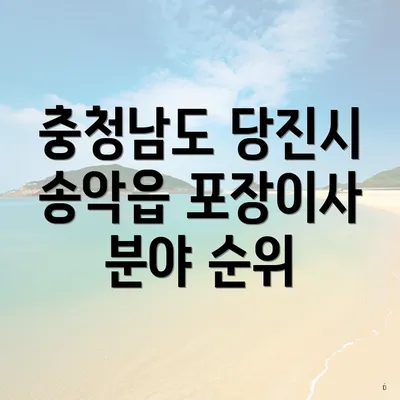 충청남도 당진시 송악읍 포장이사 분야 순위