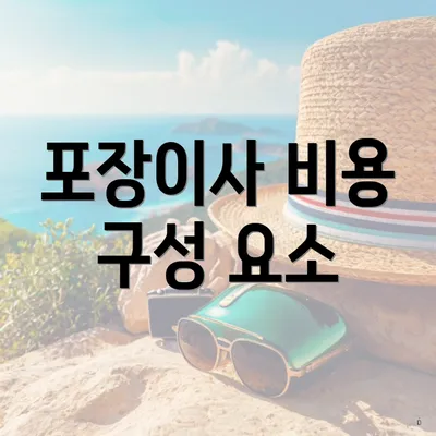 포장이사 비용 구성 요소