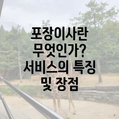 포장이사란 무엇인가? 서비스의 특징 및 장점