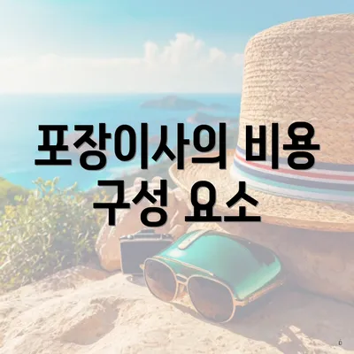 포장이사의 비용 구성 요소