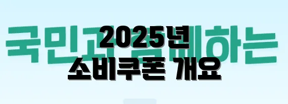 2025년 소비쿠폰 개요