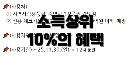소득상위 10%의 혜택