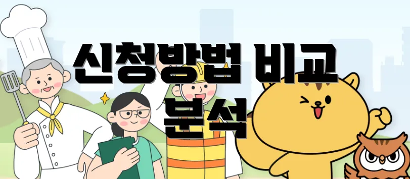 신청방법 비교 분석