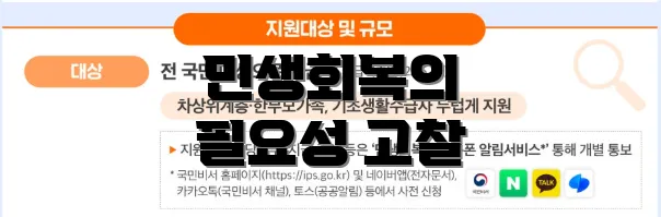 민생회복의 필요성 고찰