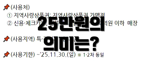 25만원의 의미는?