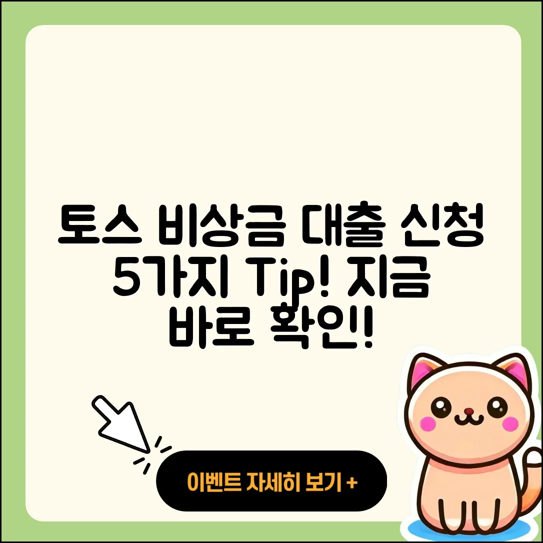 토스 비상금 대출 신청하는 5가지 방법