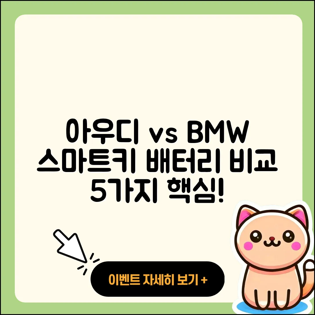 아우디 스마트키 배터리와 BMW 키 5가지 비교