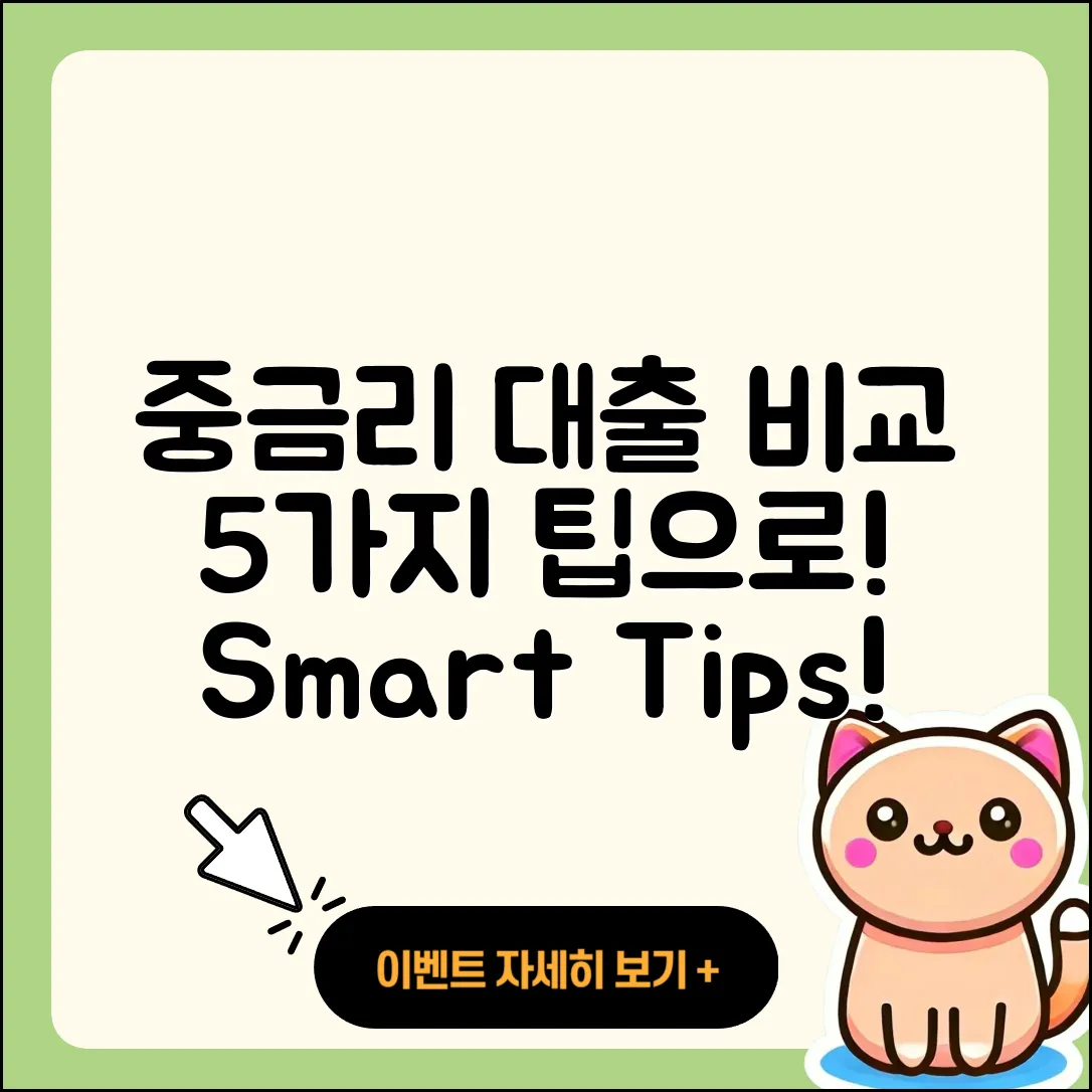 중금리대출 비교로 알아보는 5가지 팁