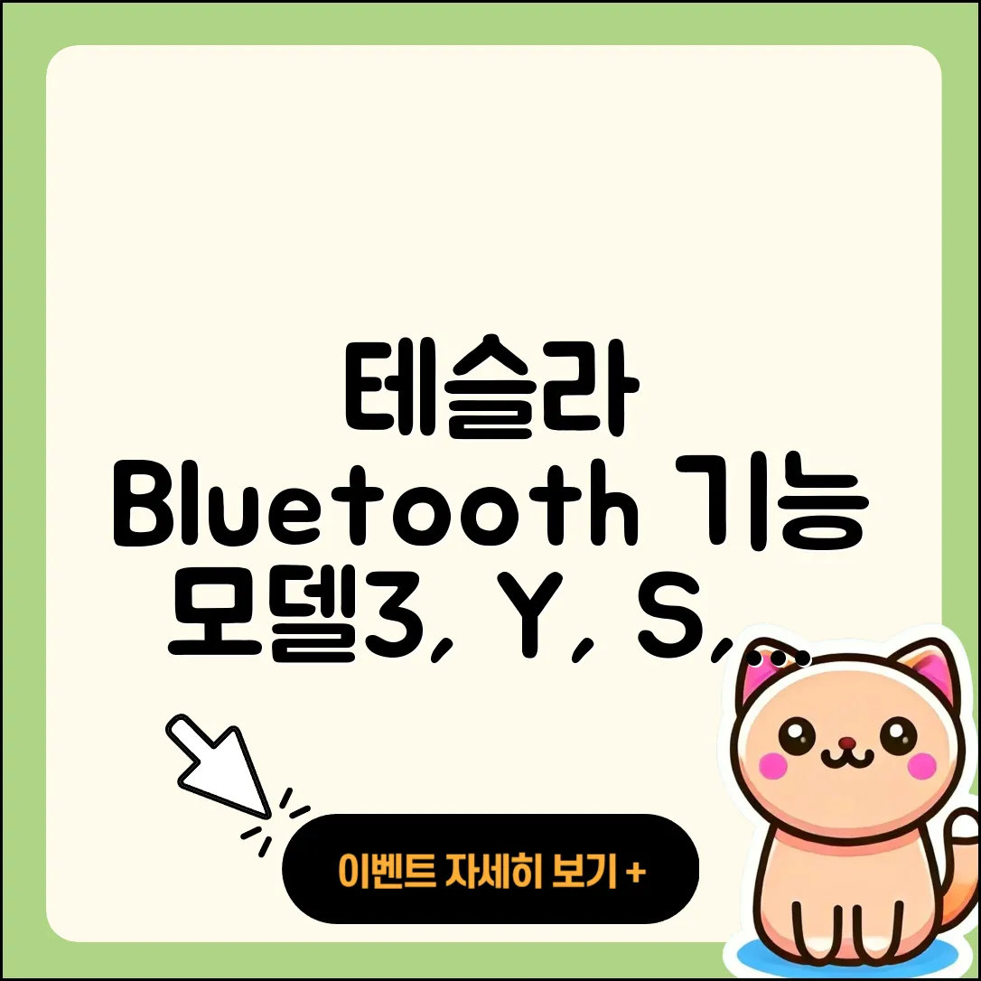 테슬라 모델3, Y, S, X 블루투스 기능 4가지 비교