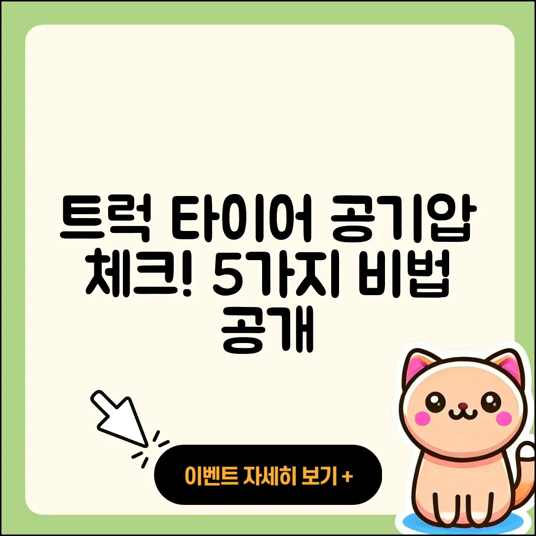 트럭 타이어 공기압 체크하는 5가지 비법